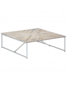 Tavolino da Caffè 110x110x36 cm in Legno Massello di Mango