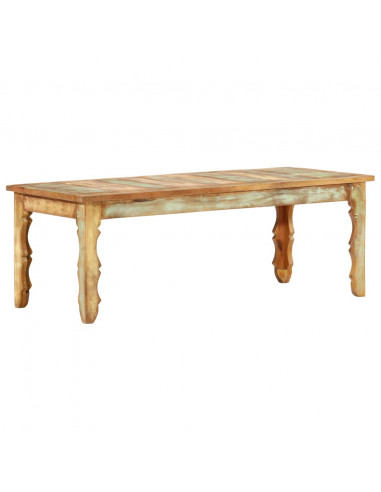 Tavolino da Caffè 110x50x40 cm in Legno Massello di Recupero