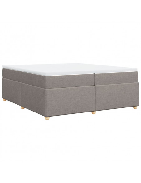 Giroletto a Molle con Materasso Tortora 200x200 cm in Tessuto