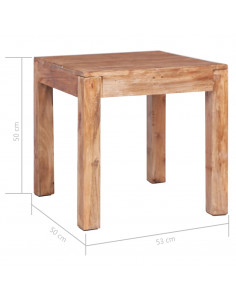 Tavolino da Caffè 53x50x50 cm in Legno Massello di Recupero