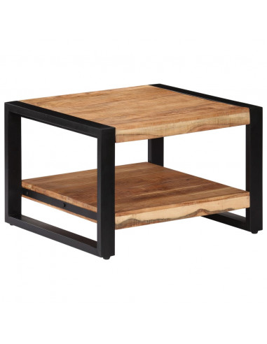Tavolino da Caffè 60x60x40 cm in Legno Massello di Acacia