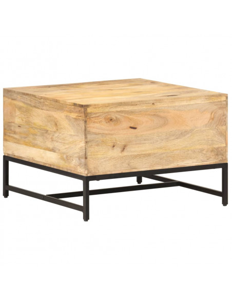 Tavolino da Caffè 67x67x45 cm in Legno Massello di Mango