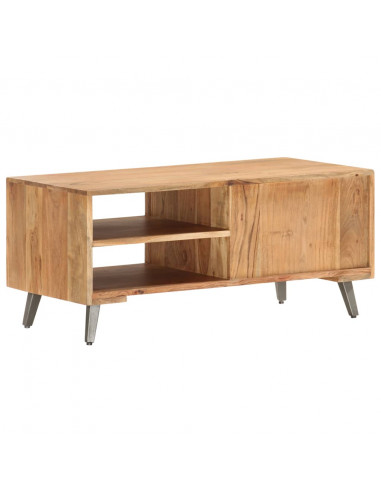 Tavolino da Caffè 90x45x40 cm in Legno Massello di Acacia