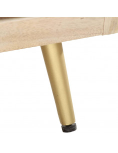 Tavolino da Caffè 90x45x40 cm in Legno Massello di Mango