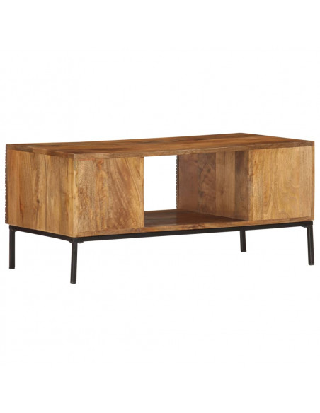 Tavolino da Caffè 90x45x40 cm in Legno Massello di Mango