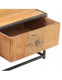 Tavolino da Caffè 90x50x35 cm in Legno Massello di Recupero