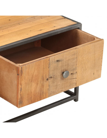 Tavolino da Caffè 90x50x35 cm in Legno Massello di Recupero