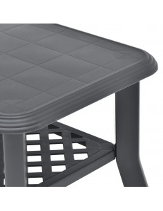 Tavolino da Caffè Antracite 90x60x46 cm in Plastica