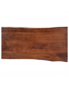 Tavolino da Caffè con Bordi Vivi 115x60x40 cm Massello Acacia