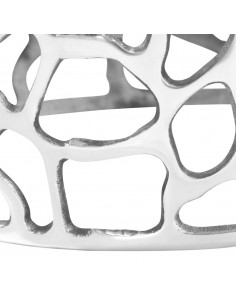 Tavolino da Caffè in Alluminio Pressofuso 70x30 cm Argento