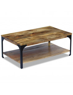 Tavolino da Caffè in Legno di Mango 100x60x38 cm