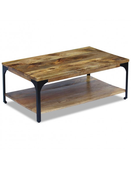Tavolino da Caffè in Legno di Mango 100x60x38 cm