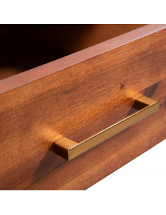 Tavolino da Caffè in Legno Massello di Acacia 90x50x40 cm