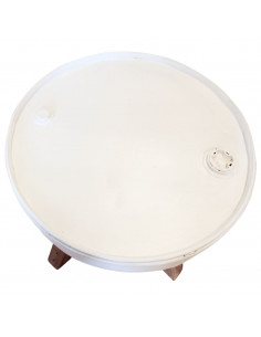 Tavolino da Caffè in Legno Massello Recuperato 60x45 cm Bianco