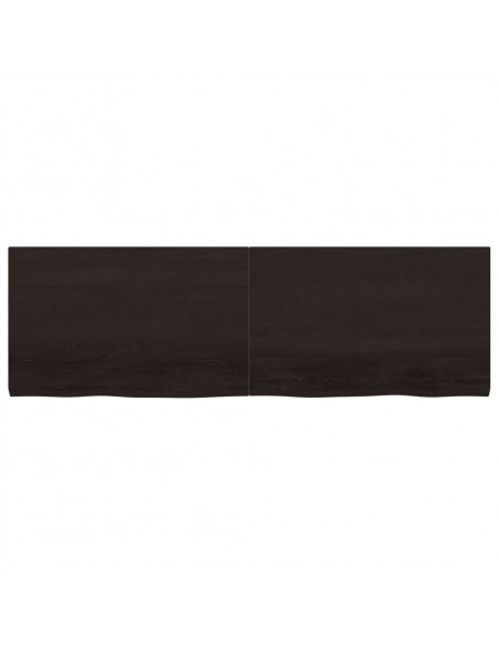 Ripiano Marrone Scuro 160x50x(2-4) cm Massello Rovere Trattato