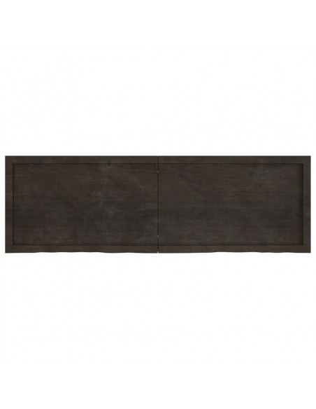 Ripiano Marrone Scuro 160x50x(2-4) cm Massello Rovere Trattato