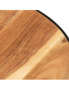 Tavolino da Caffè Nero 68x68x36 cm in Massello di Acacia