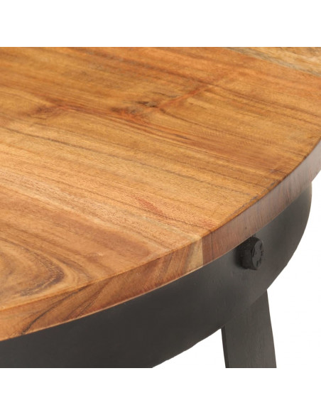 Tavolino da Caffè Ø68x43 cm in Massello di Acacia