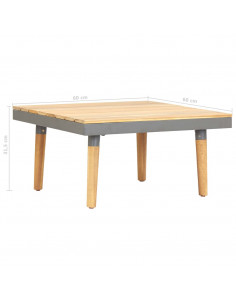 Tavolino da Caffè per Giardino 60x60x31,5 cm Massello di Acacia