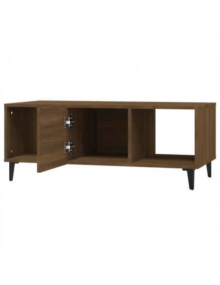 Tavolino da Caffè Rovere Marrone 102x50x40 cm Legno Multistrato