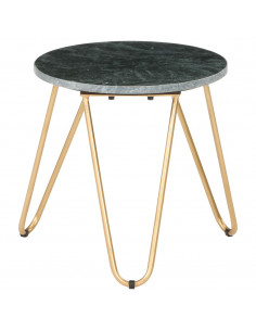 Tavolino da Caffè Verde 40x40x40 cm Pietra Vera Testura Marmo