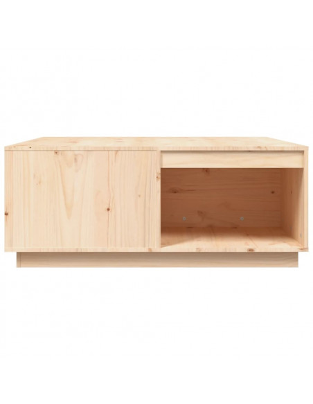 Tavolino da Salotto 100x101x40,5 cm in Legno Massello di Pino