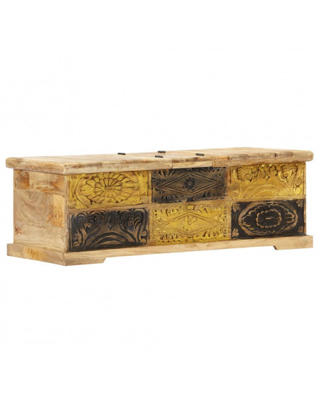 Tavolino da Salotto 100x50x35 cm in Legno Massello di Mango