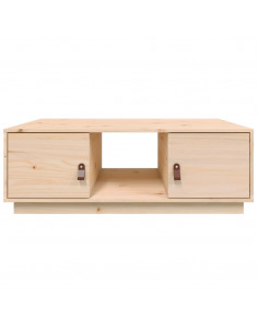 Tavolino da Salotto 100x50x35 cm in Legno Massello di Pino