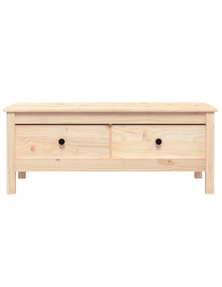 Tavolino da Salotto 100x50x40 cm in Legno Massello di Pino