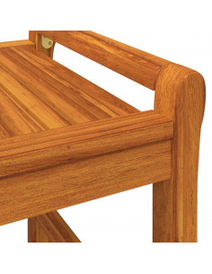 Tavolino da Salotto 100x50x50 cm in Legno Massello di Acacia