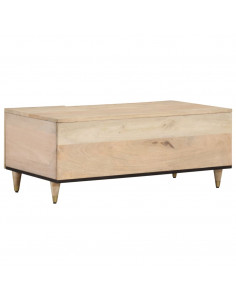 Tavolino da Salotto 100x54x40 cm in Legno Massello di Mango