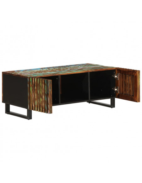 Tavolino da Salotto 100x55x40 cm in Legno Massello di Acacia