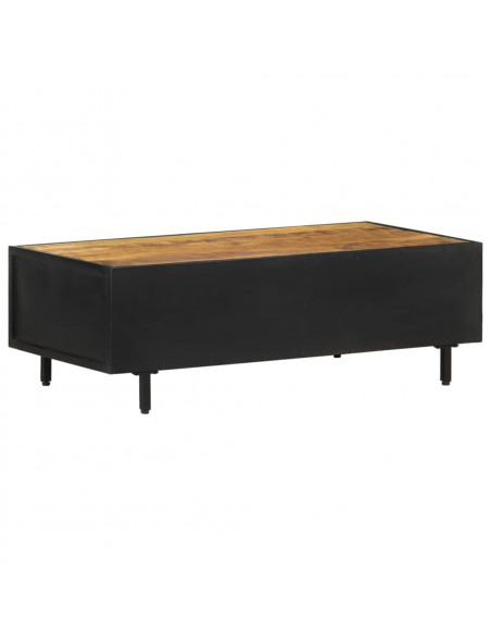 Tavolino da Salotto 105x50x35 cm in Legno di Mango Grezzo