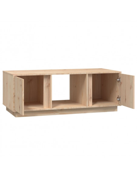Tavolino da Salotto 110x50x40 cm in Legno Massello di Pino