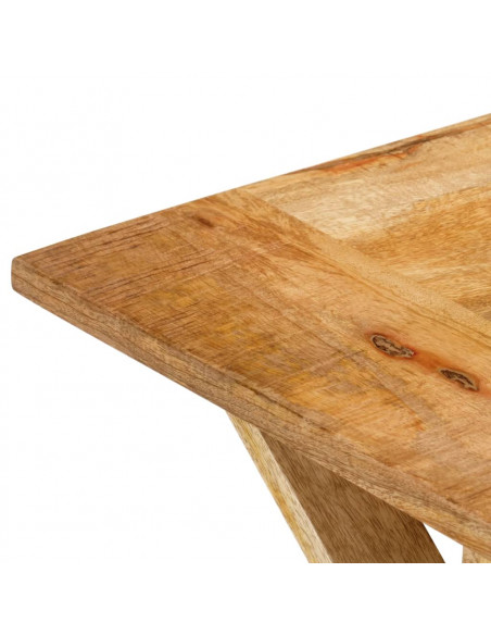Tavolino da Salotto 110x52x40 cm in Legno Massello di Mango
