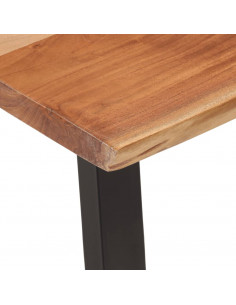 Tavolino da Salotto 110x55x40 cm in Legno Massello di Acacia