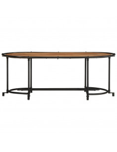 Tavolino da Salotto 110x55x40 cm in Legno Massello di Acacia