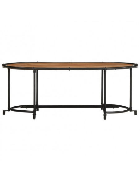 Tavolino da Salotto 110x55x40 cm in Legno Massello di Acacia