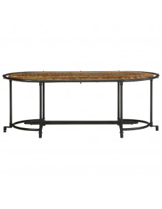 Tavolino da Salotto 110x55x40 cm in Legno Massello di Recupero