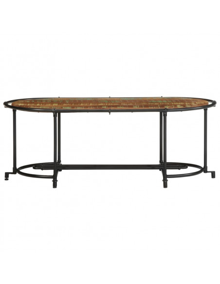 Tavolino da Salotto 110x55x40 cm in Legno Massello di Recupero