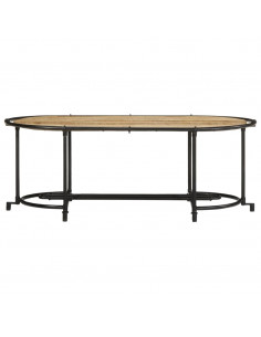 Tavolino da Salotto 110x55x40 cm Legno Massello di Mango Grezzo