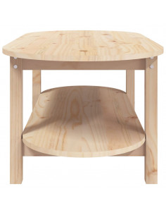 Tavolino da Salotto 110x55x45 cm Legno Massello di Pino