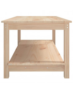 Tavolino da Salotto 110x55x45 cm Legno Massello di Pino