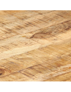 Tavolino da Salotto 110x60x40 cm in Legno di Mango Grezzo