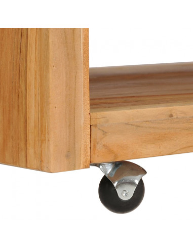 Tavolino da Salotto 110x60x40 cm in Legno Massello di Teak