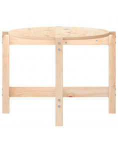 Tavolino da Salotto 118x63x45 cm in Legno Massello di Pino