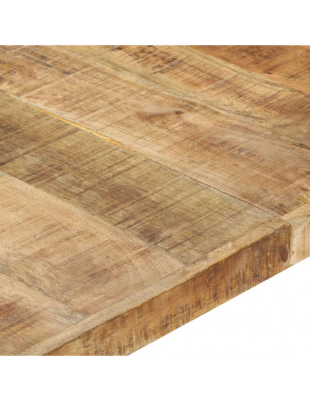 Tavolino da Salotto 140x140x40 cm in Legno di Mango Grezzo