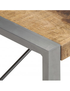 Tavolino da Salotto 180x90x40 cm in Legno di Mango Grezzo
