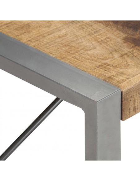 Tavolino da Salotto 180x90x40 cm in Legno di Mango Grezzo