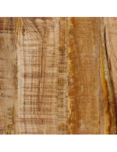 Tavolino da Salotto 35x35x45 cm Legno Massello Mango e Ferro